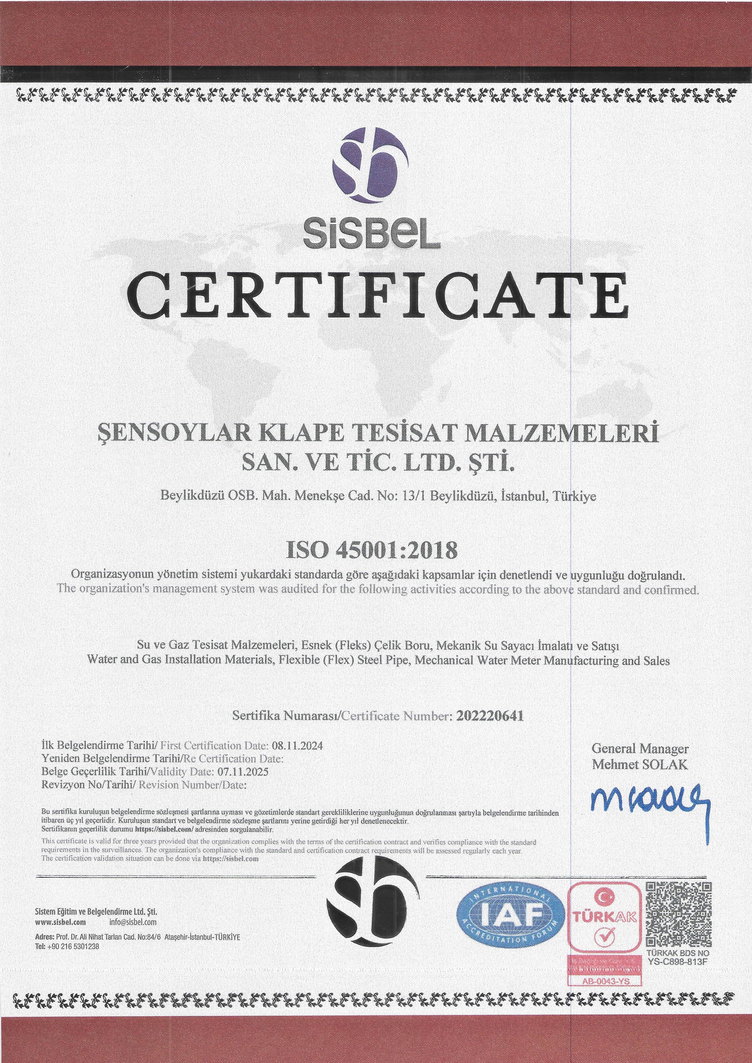 ISO 45001:2018